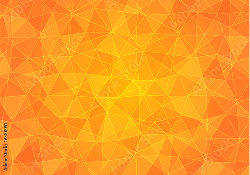 Naklejka abstrakcja pomarańczowy trójkąt