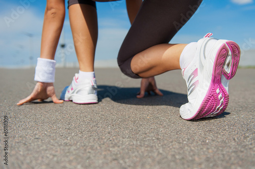 Plakat sport kobieta jogging lekkoatletka