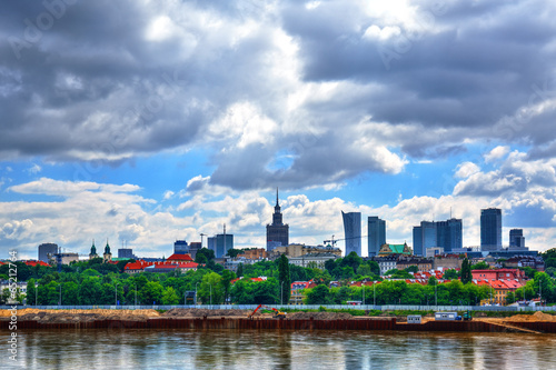 Fotoroleta panorama warszawa sztorm