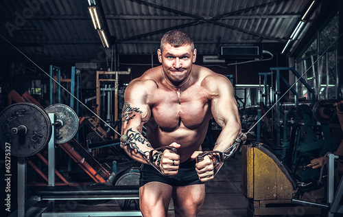 Fototapeta ciało ruch zdrowie fitness club hantle