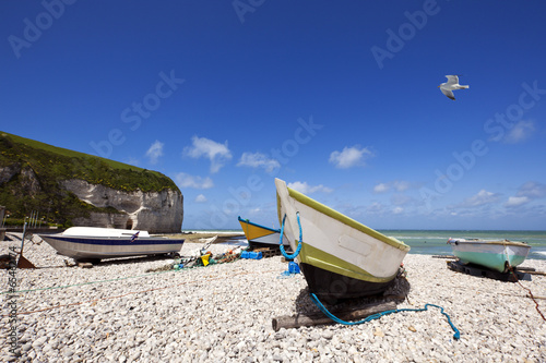 Fotoroleta łódź lato wybrzeże plaża