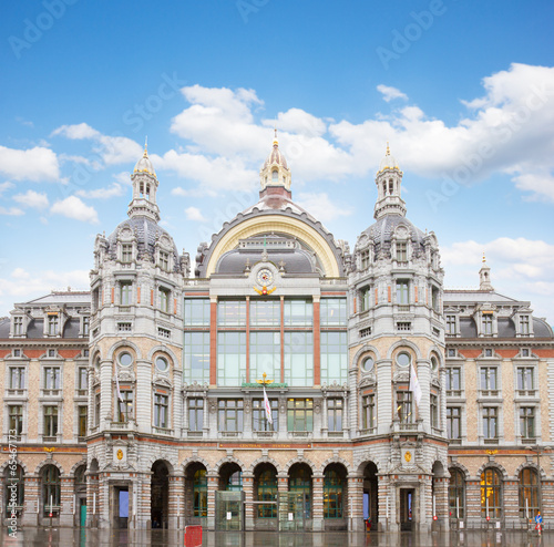 Plakat europa transport belgia architektura stary