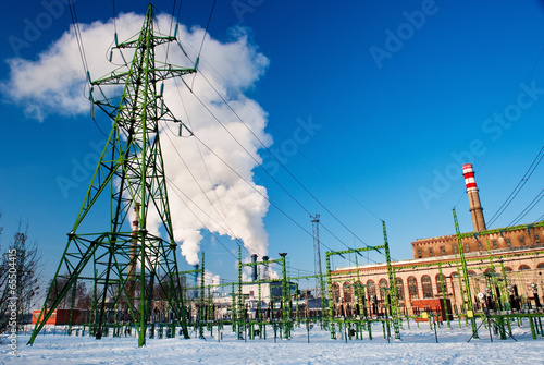 Plakat roślina niebo łotwa wieża energia