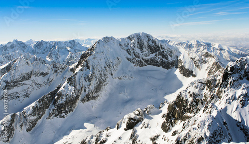 Fotoroleta góra tatry śnieg grać wyprawa