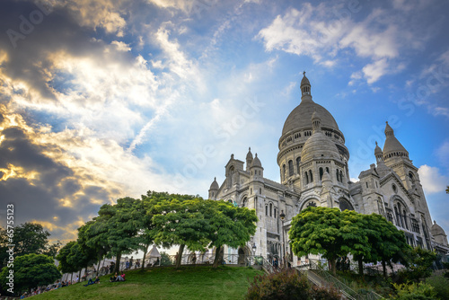 Obraz na płótnie montmartre niebo słońce