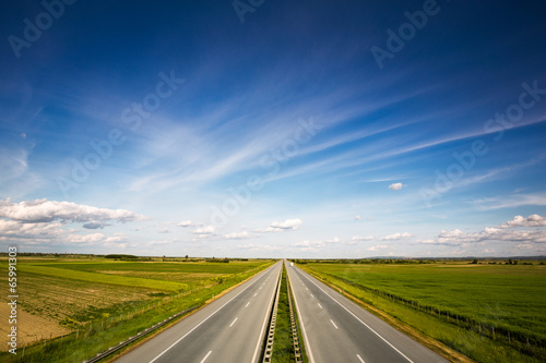 Plakat pejzaż samochód transport