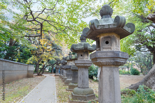 Plakat japoński azjatycki sanktuarium tokio zen