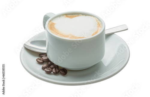 Naklejka filiżanka cappucino expresso kawiarnia