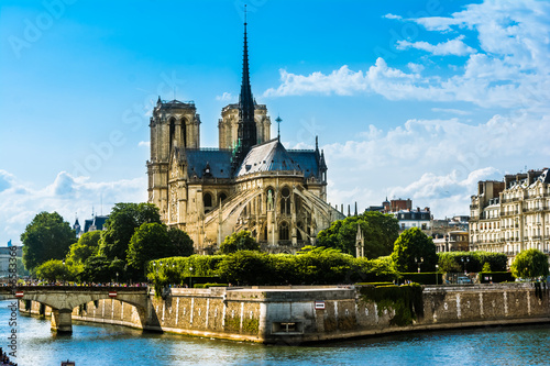 Plakat katedra architektura antyczny niebo francja