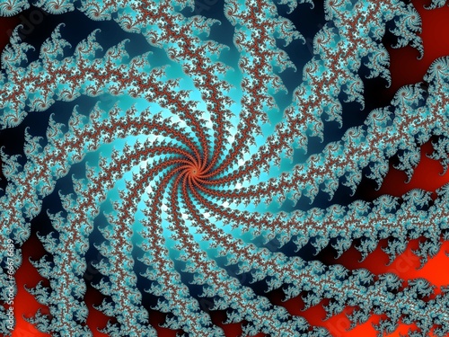 Plakat piękny sztuka przystojny spirala wzór