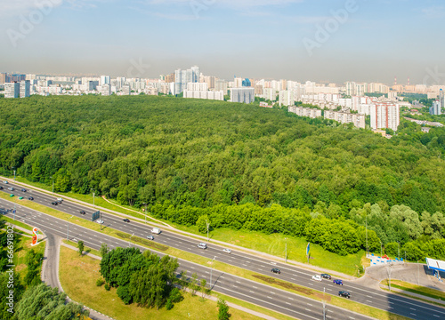 Naklejka słońce architektura panoramiczny rosja