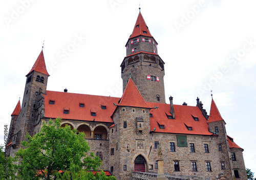 Naklejka antyczny park pałac widok zamek