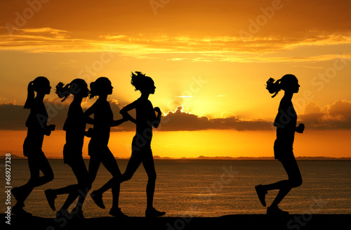 Obraz na płótnie fitness wyścig zdrowy jogging sport