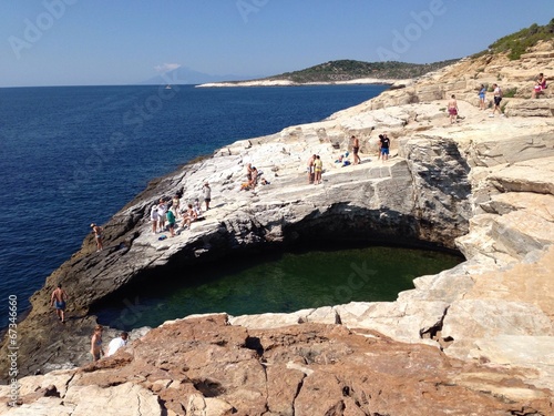 Fotoroleta lato wybrzeże słońce ludzie natura