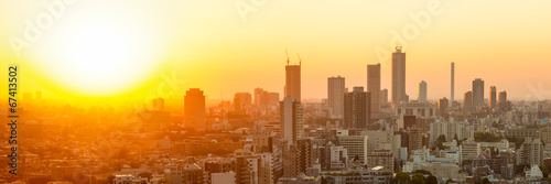 Naklejka tokio panorama metropolia