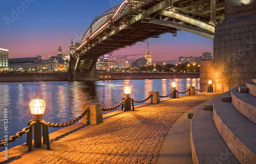 Obraz na płótnie architektura most panorama rosja woda