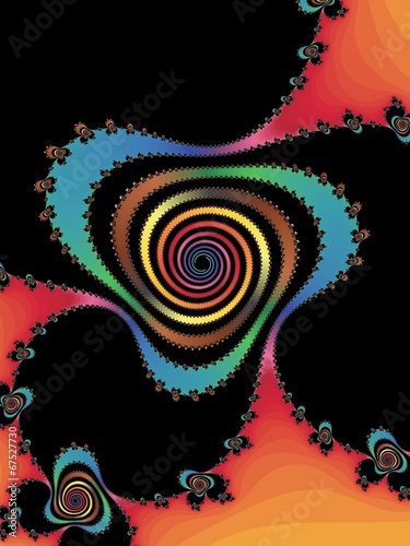 Plakat piękny abstrakcja przepiękny spirala obraz