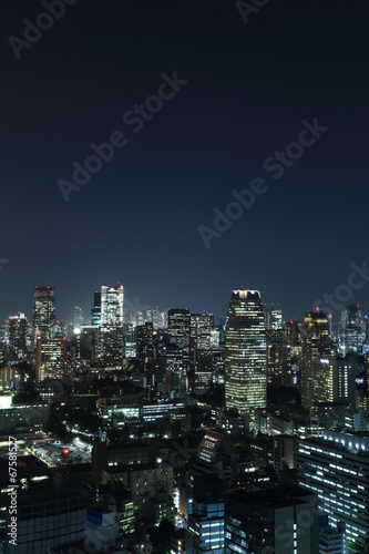Plakat metropolia nowoczesny londyn japoński panorama