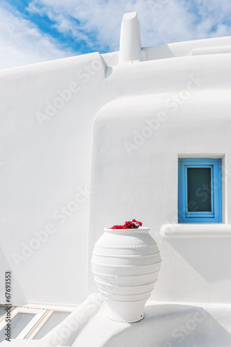 Fotoroleta architektura kwiat mykonos wyspa grecja