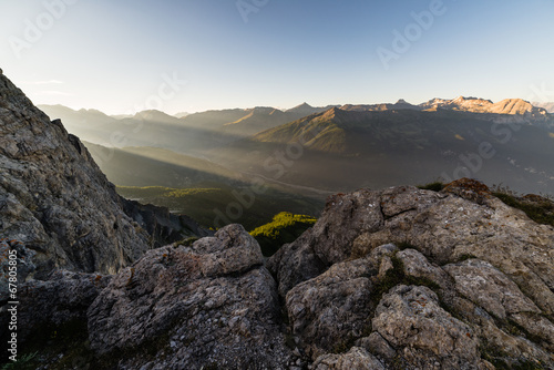 Fotoroleta góra szczyt zmierzch pejzaż panoramiczny