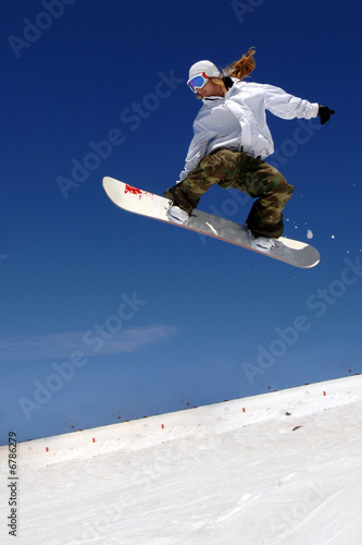 Fotoroleta snowboarder kobieta sport snowboard