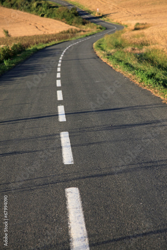 Naklejka pole droga wiejski lato