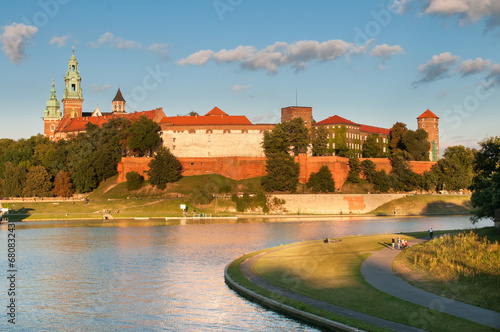 Plakat niebo pejzaż zamek widok kraków