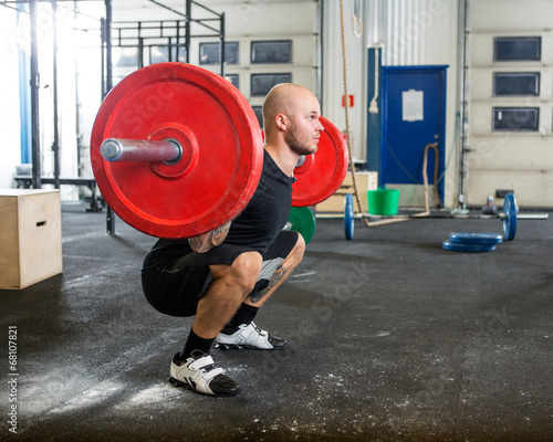 Naklejka ludzie fitness mężczyzna ćwiczenie kulturystyka