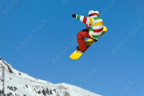 Plakat akt sport snowboarder