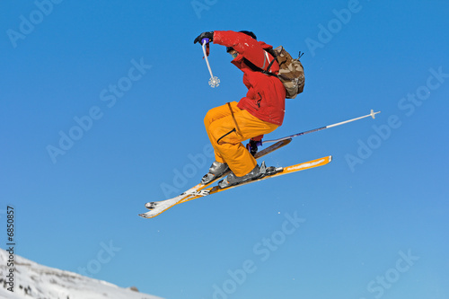 Obraz na płótnie alpy snowboard błękitne niebo