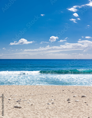 Plakat plaża niebo pustynia morze