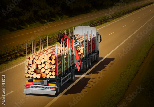 Naklejka transport samochód natura