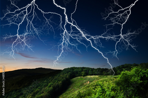 Fotoroleta jesień wiejski lato park