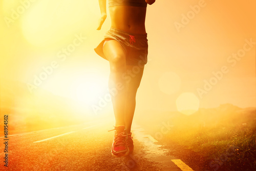 Obraz na płótnie park jogging fitness słońce lekkoatletka