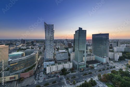 Obraz na płótnie śródmieście widok panorama warszawa