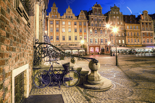 Obraz na płótnie architektura rower rynek wrocław