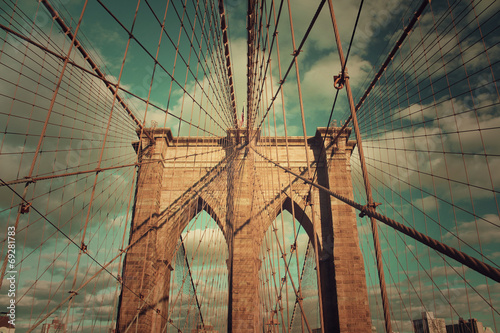 Fotoroleta vintage brooklyn most nowojorczyk 