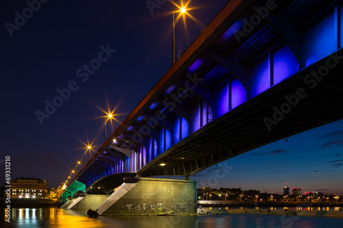 Fotoroleta warszawa architektura panorama most