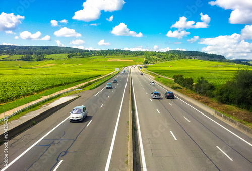 Plakat winorośl autostrada samochód droga podróż