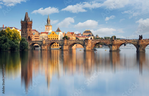 Plakat stary miasto praga most czeski