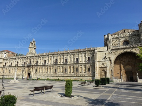 Plakat hiszpania pałac klasztor zamek architektura