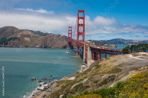 Plakat golden gate park woda kalifornia