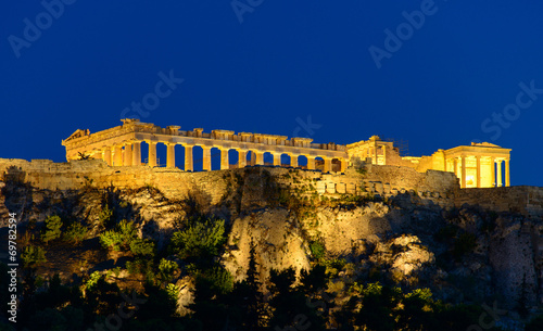 Obraz na płótnie noc ateny grecja