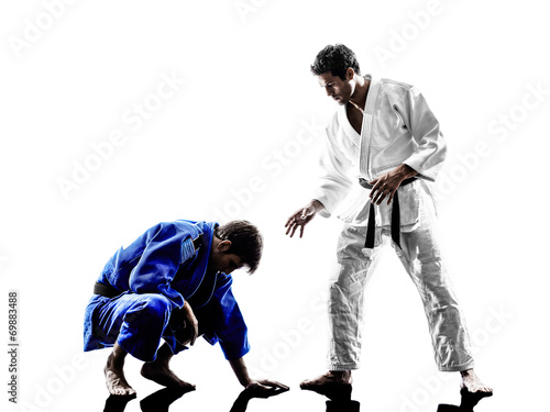 Obraz na płótnie mężczyzna sztuki walki sport na białym tle