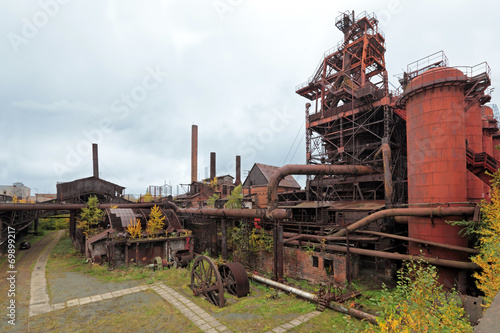 Naklejka stary architektura roślina retro