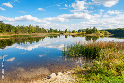 Fotoroleta słońce pejzaż natura woda lato