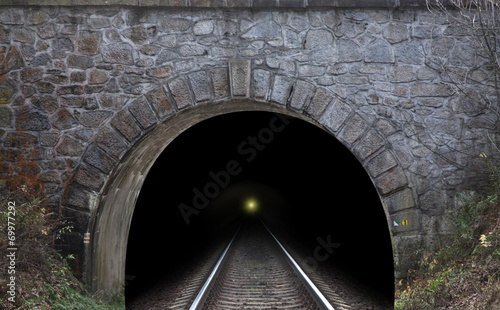 Fotoroleta tunel transport metro silnik