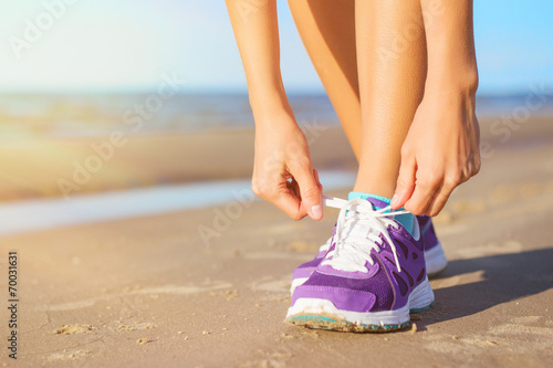 Obraz na płótnie jogging fitness plaża