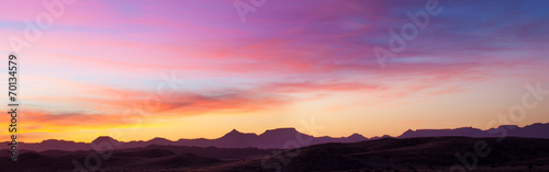 Plakat słońce pustynia niebo afryka viola