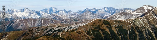 Fotoroleta jesień panoramiczny piękny tatry